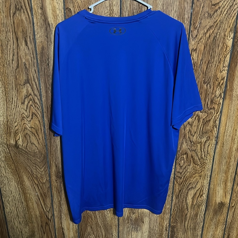 Under Armour Heat Gear T Shirt Blue XXL - Picture 2 of 3